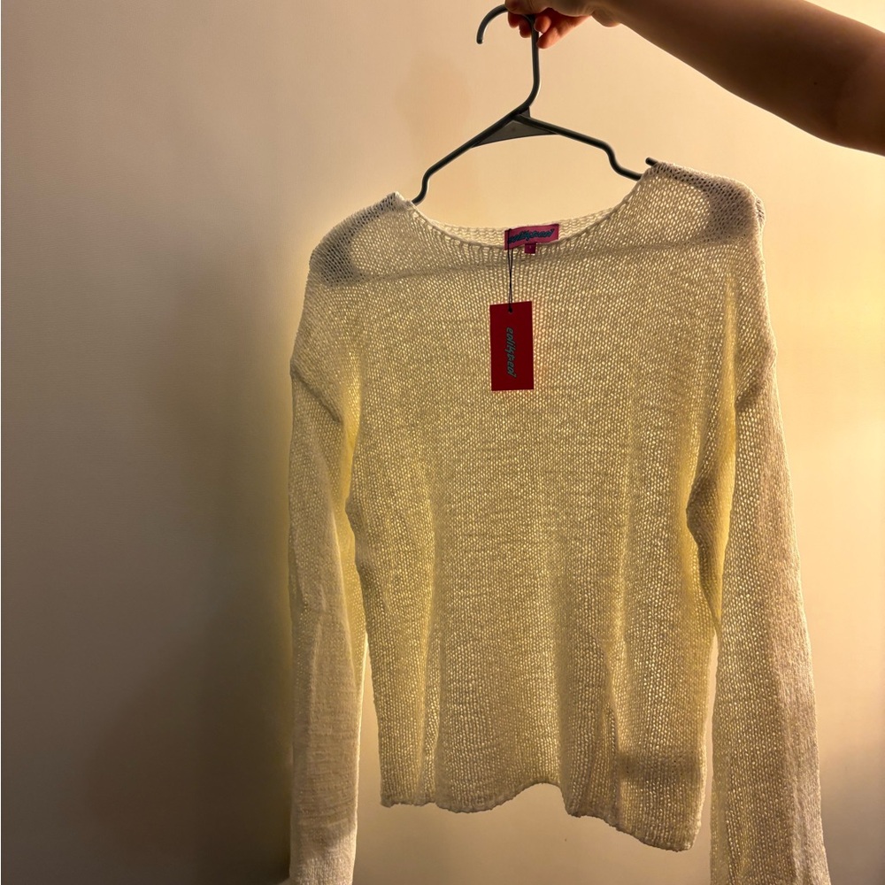 edikted White Knit Sweater - Picture 3 of 3
